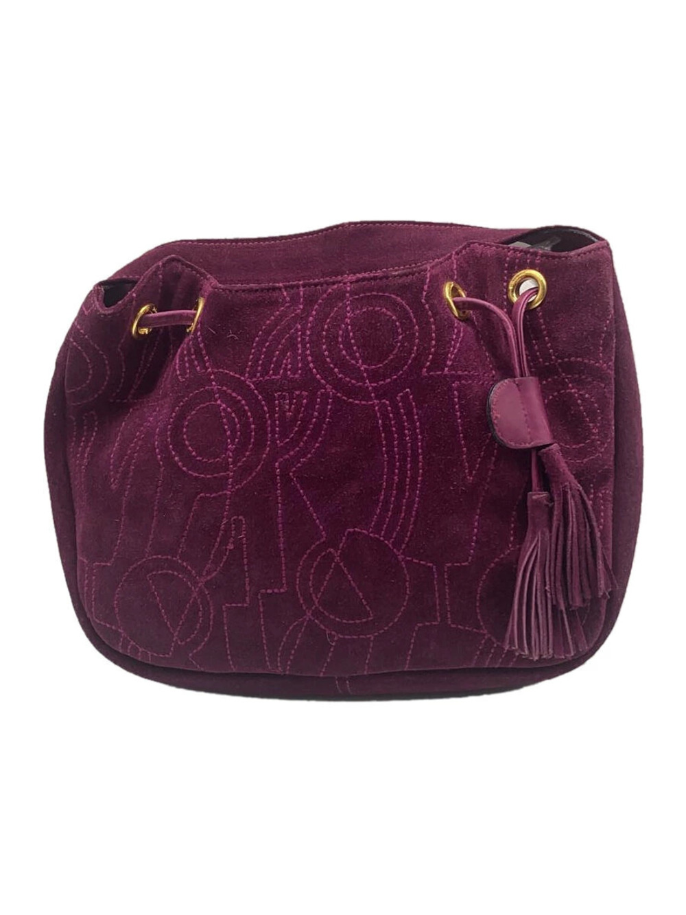 Salvatore Ferragamo Handbag Suede Purple